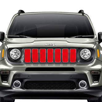 Dirty Acres® - 1-Pc Solid Color Style Red Perforated Main Grille