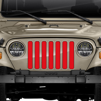 Dirty Acres® - 1-Pc Solid Color Style Red Perforated Main Grille