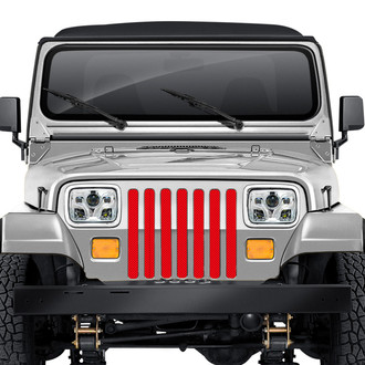 Dirty Acres® - 1-Pc Solid Color Style Red Perforated Main Grille