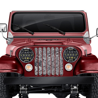 Dirty Acres® - 1-Pc Camo Style Silver Perforated Main Grille
