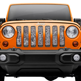 Dirty Acres® - 1-Pc Camo Style Silver Perforated Main Grille