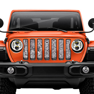 Dirty Acres® - 1-Pc Camo Style Silver Perforated Main Grille