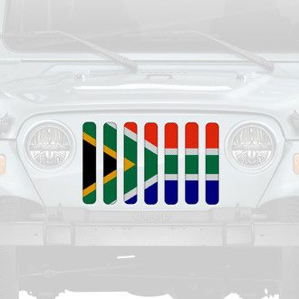 Dirty Acres® - 1-Pc South Africa Flag Style Perforated Main Grille