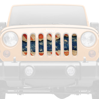 Dirty Acres® - 1-Pc Stars and Stripes Style Perforated Main Grille