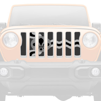 Dirty Acres® - 1-Pc St. Louis Tactical Flag Style Black/Gray/White Perforated Main Grille
