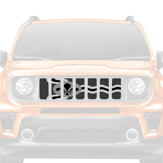 Dirty Acres® - 1-Pc St. Louis Tactical Flag Style Black/Gray/White Perforated Main Grille