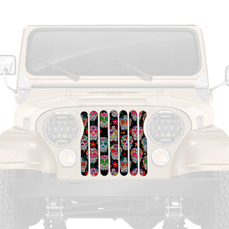 Dirty Acres® - 1-Pc Sugar Skulls Style Perforated Main Grille