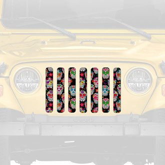 Dirty Acres® - 1-Pc Sugar Skulls Style Perforated Main Grille