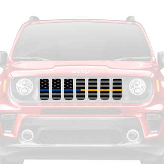 Dirty Acres® - 1-Pc American Tactical Back the Blue and Gold Style Perforated Main Grille