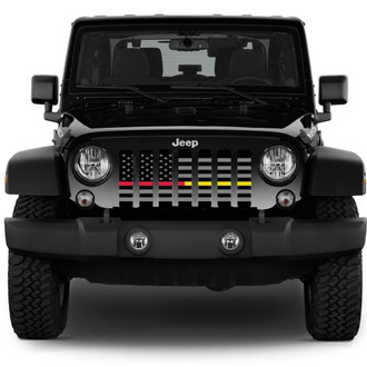 Dirty Acres® - 1-Pc American Tactical Back the Red and Gold Style Perforated Main Grille