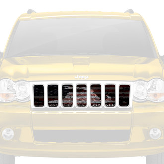 Dirty Acres® - 1-Pc Tactical American Gadsden Flag Style Perforated Main Grille