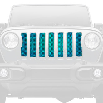 Dirty Acres® - 1-Pc Fleck Style Bright Teal Perforated Main Grille