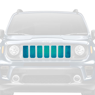 Dirty Acres® - 1-Pc Fleck Style Bright Teal Perforated Main Grille