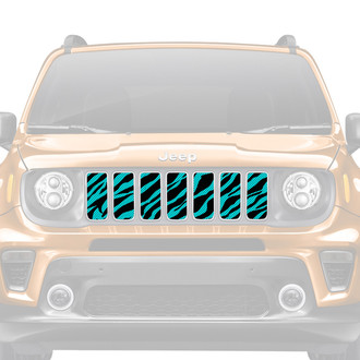 Dirty Acres® - 1-Pc Teal Zebra Style Perforated Main Grille