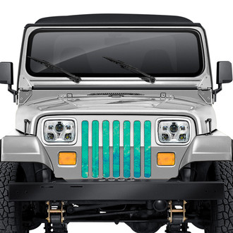 Dirty Acres® - 1-Pc Marble Style Teal Perforated Main Grille