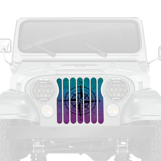 Dirty Acres® - 1-Pc Ombre Compass Style Perforated Main Grille