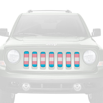 Dirty Acres® - 1-Pc Transgender Flag Style Perforated Main Grille