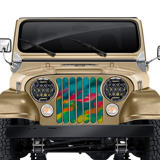 Dirty Acres® - 1-Pc Tropical Tie Dye Style Perforated Main Grille