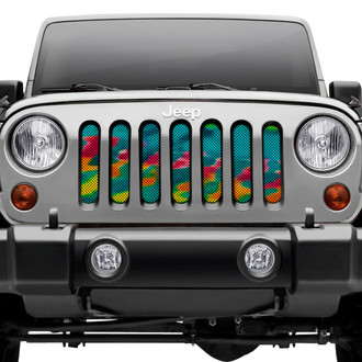 Dirty Acres® - 1-Pc Tropical Tie Dye Style Perforated Main Grille