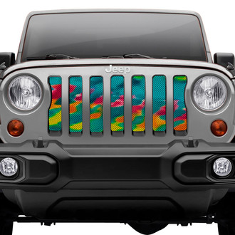Dirty Acres® - 1-Pc Tropical Tie Dye Style Perforated Main Grille