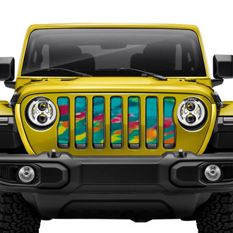 Dirty Acres® - 1-Pc Tropical Tie Dye Style Perforated Main Grille