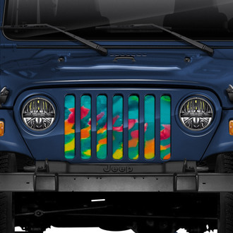 Dirty Acres® - 1-Pc Tropical Tie Dye Style Perforated Main Grille