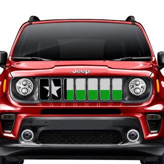 Dirty Acres® - 1-Pc Texas Flag Style Lime Perforated Main Grille