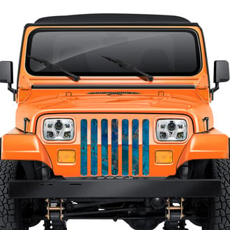Dirty Acres® - 1-Pc Dirty Girl Undertow Camo Style Gray/Blue Perforated Main Grille