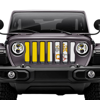 Dirty Acres® - 1-Pc Vatican City Flag Style Perforated Main Grille