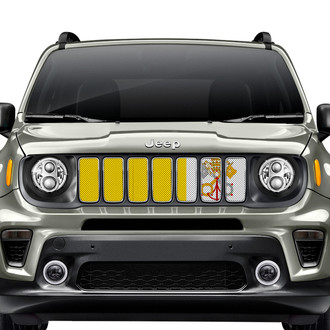 Dirty Acres® - 1-Pc Vatican City Flag Style Perforated Main Grille