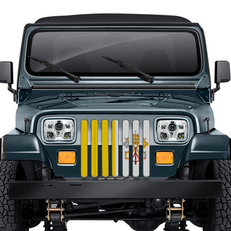 Dirty Acres® - 1-Pc Vatican City Flag Style Perforated Main Grille