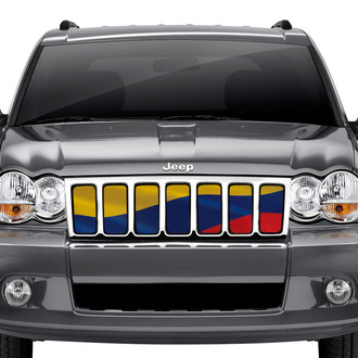 Dirty Acres® - 1-Pc Waving Columbian Flag Style Perforated Main Grille