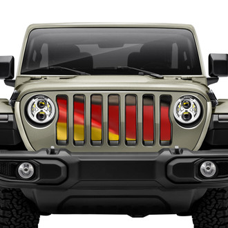 Dirty Acres® - 1-Pc Waving German Flag Style Perforated Main Grille