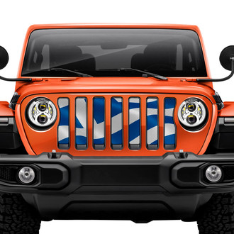 Dirty Acres® - 1-Pc Waving Greek Flag Style Perforated Main Grille