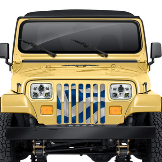 Dirty Acres® - 1-Pc Waving Greek Flag Style Perforated Main Grille