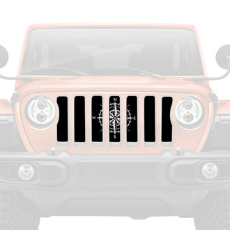 Dirty Acres® - 1-Pc White Compass Style Perforated Main Grille