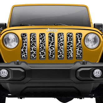 Dirty Acres® - 1-Pc Leopard Print Style White Perforated Main Grille