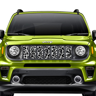 Dirty Acres® - 1-Pc Leopard Print Style White Perforated Main Grille