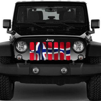 Dirty Acres® - 1-Pc Waving Norwegian Flag Style Perforated Main Grille