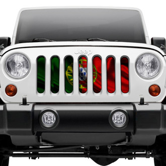 Dirty Acres® - 1-Pc Waving Portugal Flag Style Perforated Main Grille