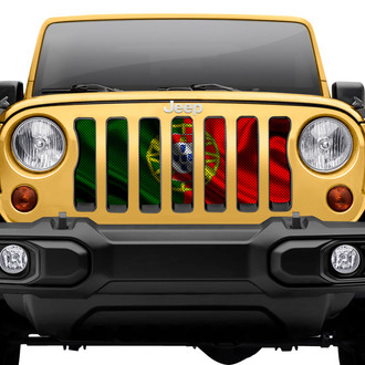 Dirty Acres® - 1-Pc Waving Portugal Flag Style Perforated Main Grille