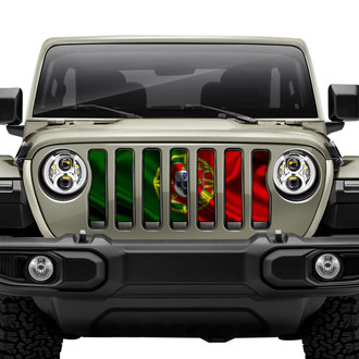 Dirty Acres® - 1-Pc Waving Portugal Flag Style Perforated Main Grille