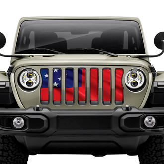 Dirty Acres® - 1-Pc Waving Samoan Flag Style Perforated Main Grille