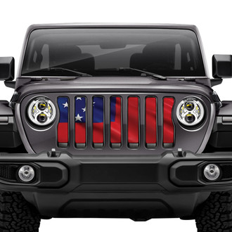 Dirty Acres® - 1-Pc Waving Samoan Flag Style Perforated Main Grille