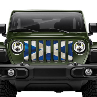 Dirty Acres® - 1-Pc Waving Scotland Flag Style Perforated Main Grille
