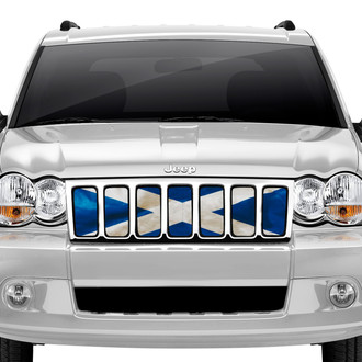 Dirty Acres® - 1-Pc Waving Scotland Flag Style Perforated Main Grille