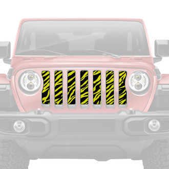 Dirty Acres® - 1-Pc Yellow Zebra Style Perforated Main Grille