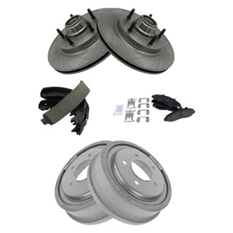 DIY Solutions® - Front and Rear Disc and Drum Brake Kit with Ceramic Pads