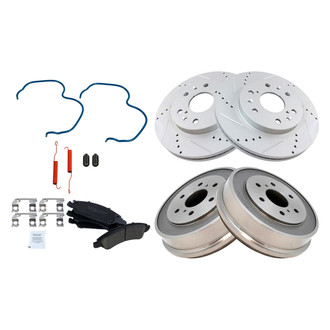 DIY Solutions® - Performance Front and Rear Disc and Drum Brake Kit with Ceramic Pads