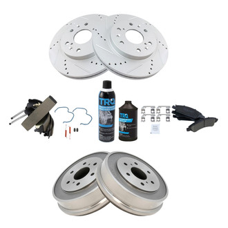 DIY Solutions® - Performance Front and Rear Disc and Drum Brake Kit with Ceramic Pads